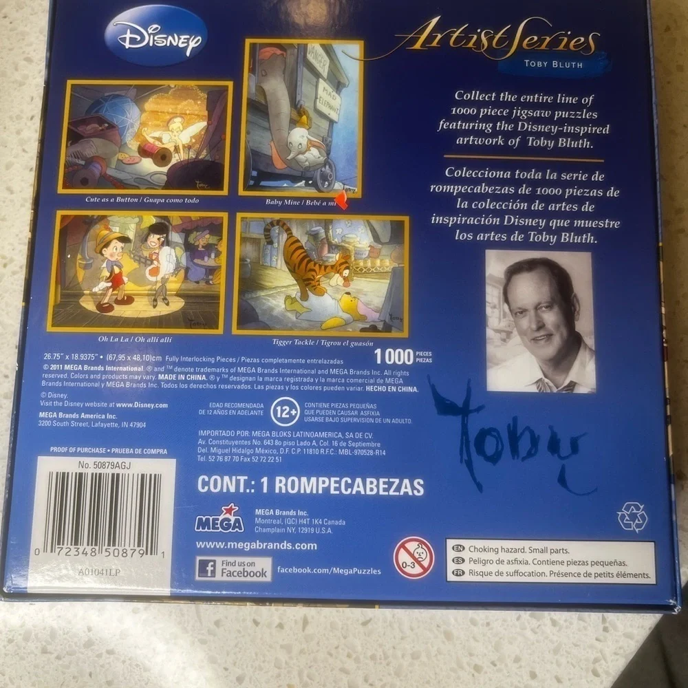 Disney Artist Series Pinocchio Puzzle 1000 Piece Toby Bluth Oh La La